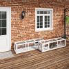 PawHut Outdoor Cat Tunnel with Extendable Design, 59" L Wooden Cat Run with Weather Protection, Connecting Inside and Outside, for Deck Patios