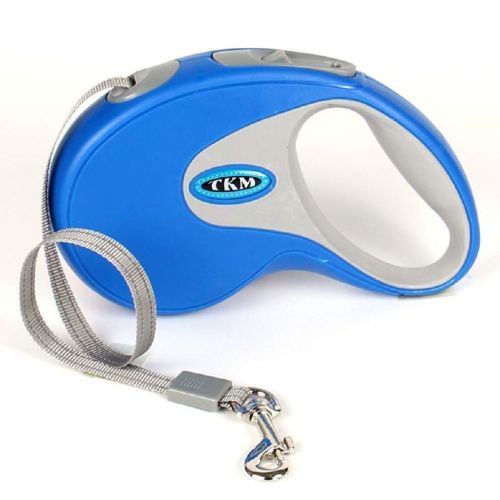 Retractable Pet Leash Automatic with Nylon Ribbon Cord Soft Hand Grip Extendable Traction Rope Break & Lock System