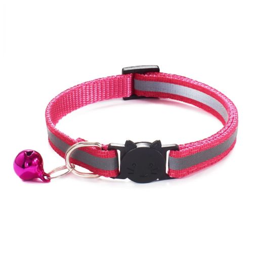 Reflective Dog Collar Pet Cat Puppy Nylon Collar with Bell Neck Adjustable